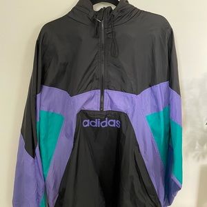 Vintage 1980s Adidas Windbreaker with Hood